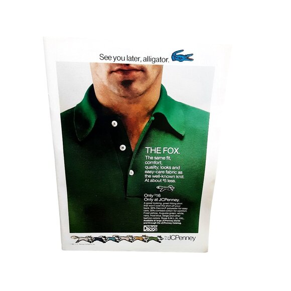 1981 JCPenney The Fox Polo See You Later Alligator Print Ad Vintage - Picture 1 of 1
